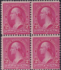 US Bureau and Regular Issues #279Bc Mint NH F-VF Block Distinctive Rose carmine shade pristine P.O. Fresh Cat Value $3400 Any Single $150