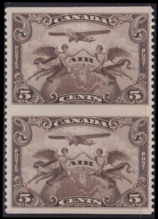 Canada and Area C1c LH VF Vertical Pair Imper Horizontally Cat Value $260