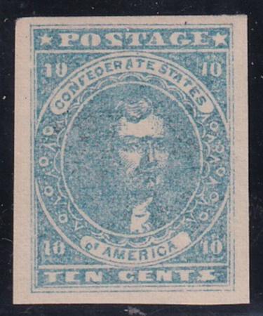 US Confederate States of America #2a Mint LH XF Light Blue, Paterson Printing , Pristine, Fresh OG, Barely Hinged PFC For pair Beautiful SMQ $575