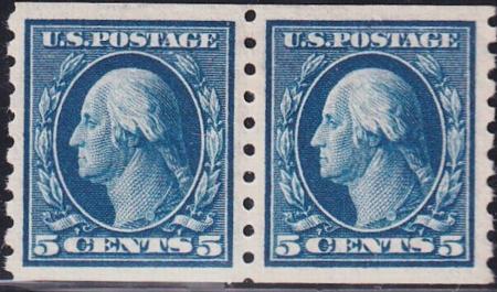 US George Washington and Ben Franklin #396 Mint Hinged XF Exceptional Centering! Cat Value $200 as 90