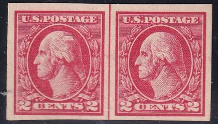 US George Washington and Ben Franklin #533 NH VFV Line pair with cert Cat Value $425