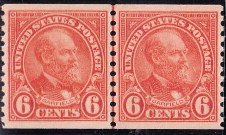 US Modern  #723 NH XF Line Pair Cat Value $82.50