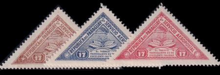 Paraguay #C98-100  Tobacco, VF MINT LH/NH  2 NH Some natural Gum skips, Cat Value  $48 as H
