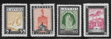 Latvia #CB14-17 MINT NH VF  Cat Value  $125