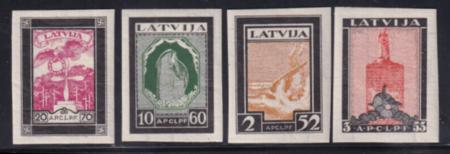 Latvia  #CB14a-17a MINT H  XF Imperf Cat Value  $60