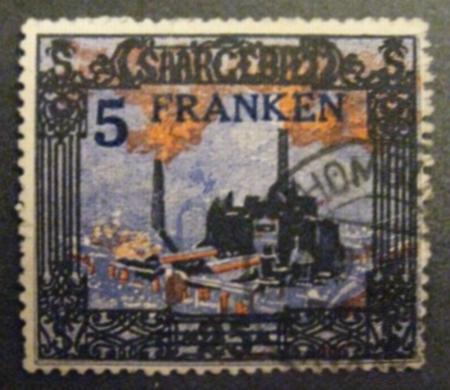 German Area - Saar #98  USED F -VF  Cat Value  $35