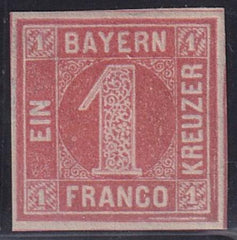 German States -  Bavaria #4 MINT VF Hinged OG  Cat Value  $95