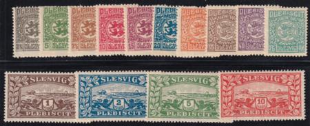 German Area - Schleswig #1-14 MINT NH F -VF  1-14 Cat Value  $55