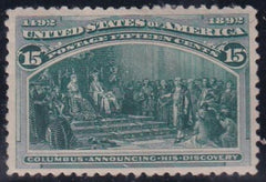 US Early Commemoratives #238 MINT Neat Hinge remnants at top,  XF beautiful centering Cat Value  $370