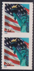 US Modern after Scott 547 (1920-on) #3982a NH VF Vertical pair unslit between die cut 10.25 Cat Value  $500