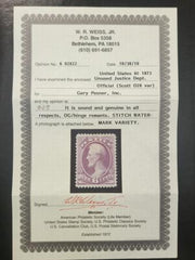 US Officials #O28 MINT Hinged VF - XF H Weiss cert