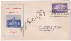 US 1941 Scott 903 FDC Signed by Gov. William Henry Willis