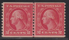 US Washington - Franklin #455 HINGED VF Joint line pair, Type III Cat Value  $48