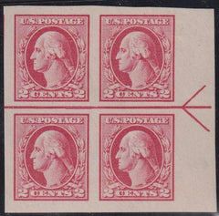 US Washington - Franklin #532 MINT Hinged XF Right Arrow block Large Margins Cat Value  $230