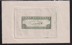 US Airmails C15 (CF1) MINT F - VF Panelli Forgery Large die proof in green unlisted