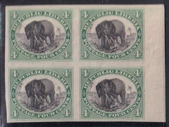 Liberia #35var MINT HINGED side margin block of 4 imperf Ex lager loef