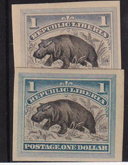 Liberia #47, 47a MINT HINGED both colors - imperf