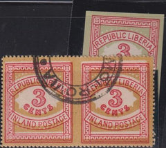 Liberia #64, 64a   imperf, imperf between