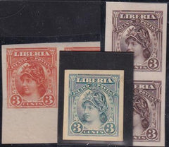 Liberia #94var MINT HINGED Color proofs - "Liberty"