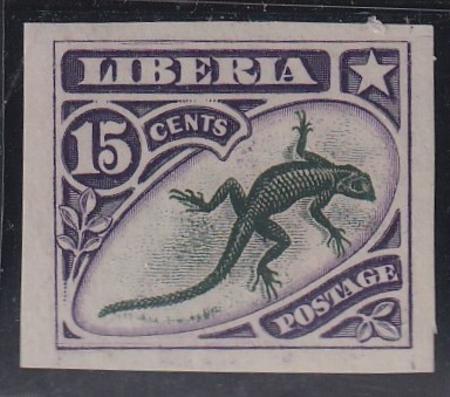 Liberia #105var MINT HINGED imperf single