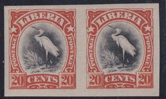 Liberia #106a MINT HINGED imperf pair Cat Value  $70