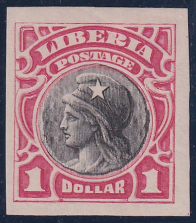 Liberia #111var MINT HINGED imperf