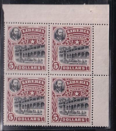 Liberia #113 MINT NH Corner block  Cat Value $40 or H single