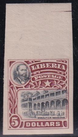 Liberia #113a MINT HINGED imperf margin single