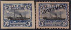 Liberia #117var   3 production proofs & specimen