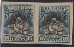 Liberia #119var MINT HINGED imperf Pair