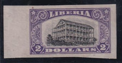 Liberia #174var MINT HINGED imperf margin single