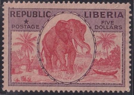 Liberia #194 MINT  usual toned gum, high value Cat Value  $32.50 Yv35 35