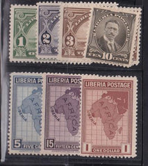 Liberia #230-6 MINT HINGED part OG on some Cat Value  $87.90