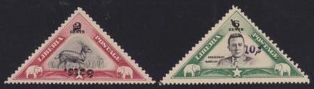 Liberia #294, 295 Mint NH one signed Stolow each Cat Value  $22