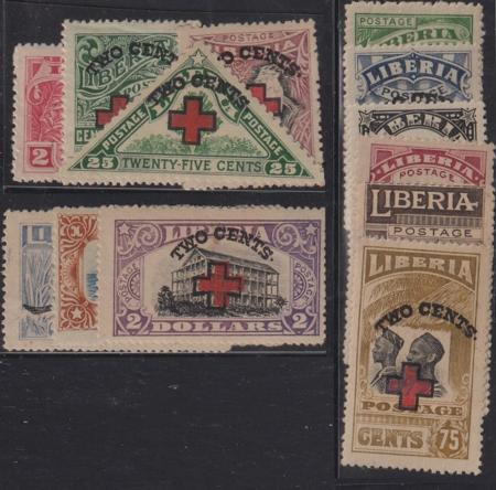 Liberia #B3-15 MINT HINGED complete set Cat Value $73.30