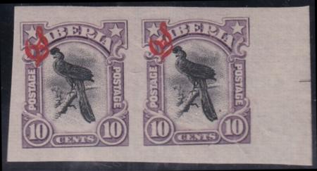 Liberia #O49var MINT HINGED imperf pair