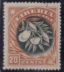 Liberia #O64var MINT HINGED no overprint - inverted center
