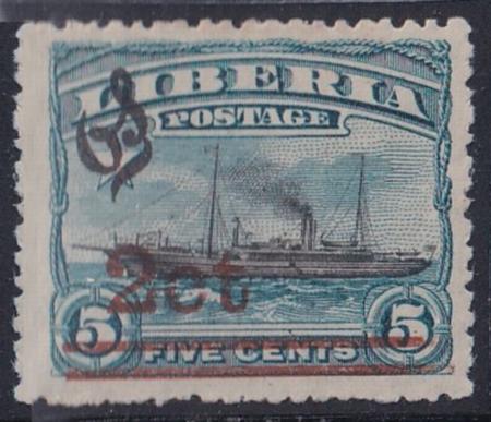 Liberia #O91 MINT HINGED brown sucharge rare