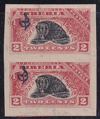 Liberia #O99var MINT HINGED civit imperf pair