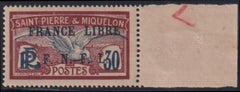 St Pierre and Miquelon #206d MINT NH Right margin signed AD Cat Value $1600+ NH