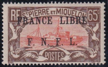 St Pierre and Miquelon #212 MINT NH F-VF signed Cat Value $60 + NH