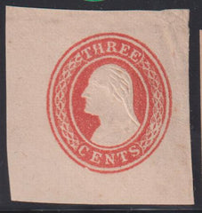 US Postal Stationery and Cut Squares #U1 MINT  VF  Appearance but tear at right and light creasing UR Cat Value: $350