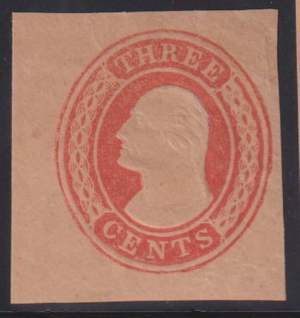 US Postal Stationery and Cut Squares #U6 MINT  FINE Minor Wrinkle LR Fresh! A Great Rarity Cat Value: $3750