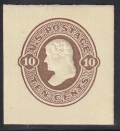 US Postal Stationery and Cut Squares #U92 MINT  VF FC 36x38 mm Cat Value: $85