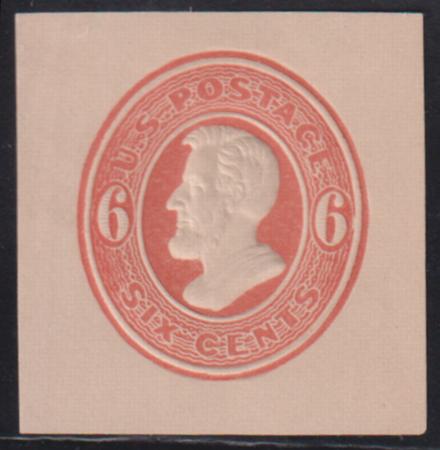 US Postal Stationery and Cut Squares #U183a MINT  VF - XF Vermillion Cat Value: $45