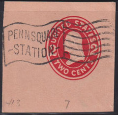 US Postal Stationery and Cut Squares #U413f USED  SUPERB  Cat Value: $45