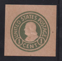 US Postal Stationery and Cut Squares #U425a MINT  F - VF Die3 35x35 mm Weiss Cert mentions tiny inclusiion at bottom but really insignificant. Cat Value: $175