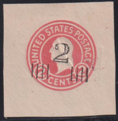 US Postal Stationery and Cut Squares #U466Ae MINT    SUPERB  42x44mm Large Margins Die 7  Cat Value: $750