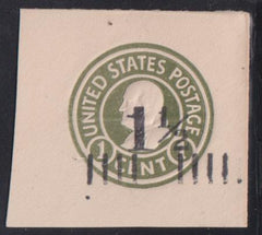 US Postal Stationery and Cut Squares #U495a MINT    XF  FC  Cat Value: $80
