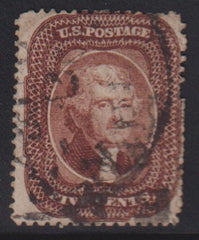 US Classics #29 Used F 1 short perf, perf holes still present at right Cat Value: $325